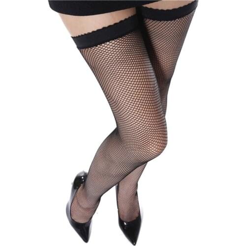 Women Over the Knee Fishnet Sexy Stockings Girl Nylon Top Mesh Thigh High Stockings