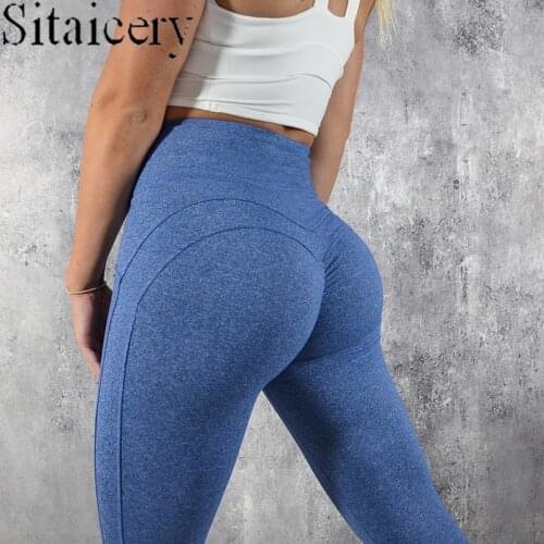 Leggings Women Exercise Push Up Fitness Womens Leggings Fashion Patchwork Leggings Mujer S-XL Black High Waist Leggings Women