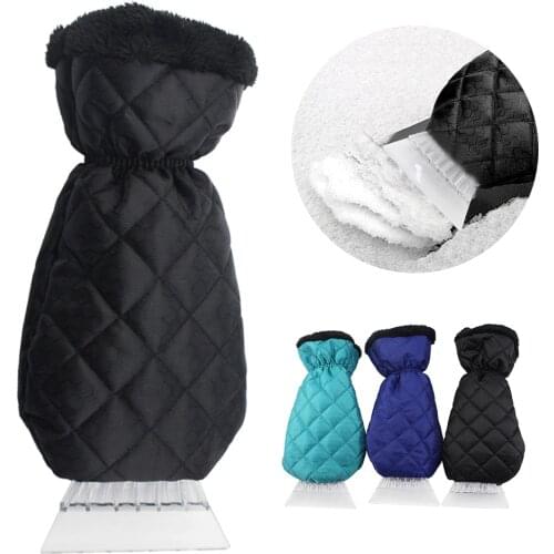 Winter Car Ice Scrapers Snow Removal Gloves Scraper Tools Warm Glove Clean Ice Cleaner Auto Ice Scraper Windshield Tools