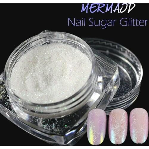 1 Bottle Mermaid Shining Nail Sugar Glitter Powder Dust Holographic Paillette DIY Craft Color Nail Decoration Manicure SATY01-05