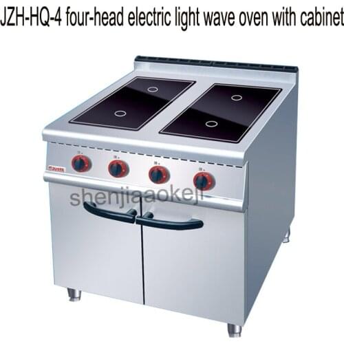 1PC Commercial Stainless Steel Electric Lightwave furnace Induction Cookers With Cabinet JZH-HQ-4 Electromagnetic wave oven 380V