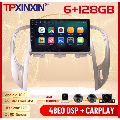 2 Din Carplay Android Radio Receiver Multimedia Stereo For Buick Regal 2009 2010 2011 2012 2013 BT Navigation Recorder Head Unit