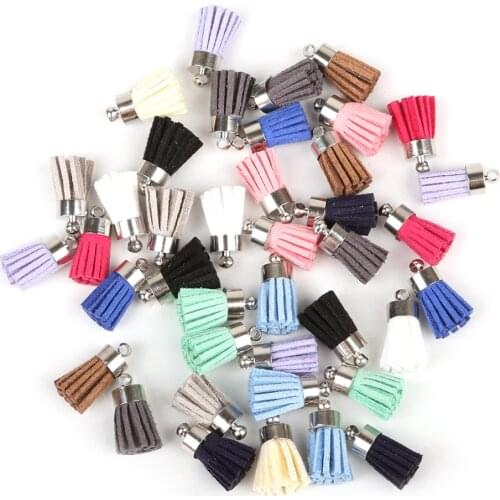 20pcs 18mm Mix Color Small Suede Tassel For Earring Necklace Keychain Straps Jewelry Charms pendants DIY Handmade Jewelry Making