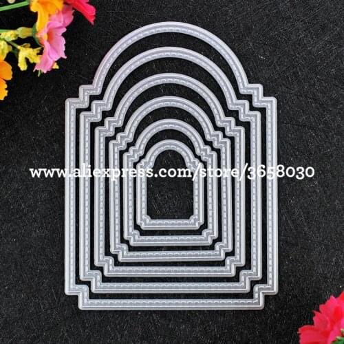 6pcs Frame C Metal Die cutting Dies For DIY Scrapbooking Photo Album Embossing Folder 8072627