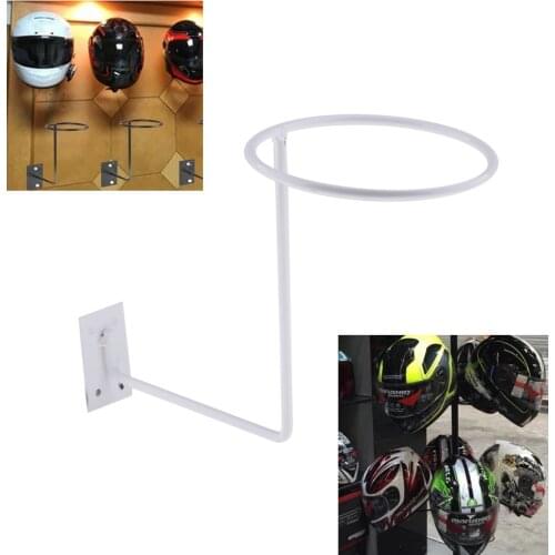 Motorcycle Accessories Helmet Holder Jacket Hook Multifunctional Wall Mounted Cloth Display Rack Hanger Helmet Rack White