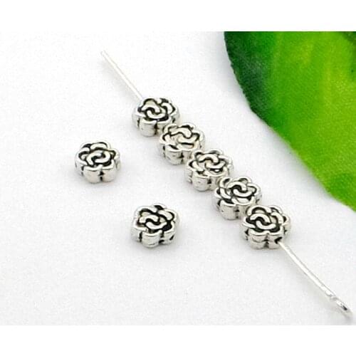 Free Ship 500PCS Tibetan Silver Spacer Beads Fit Jewelry Making 6x3mm