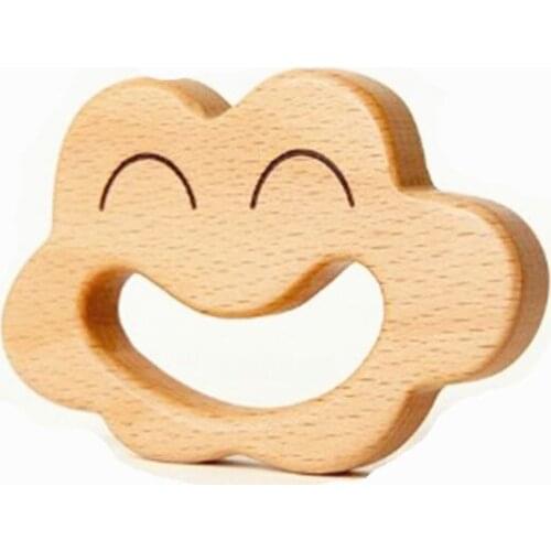 No Paint Nursing Wooden Teether Wooden Rattles Baby Toys Puzzle Toys Newborn Toddler Infant Gift Q6PD