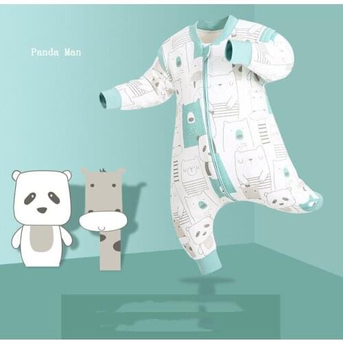 Four Seasons Baby Sleeping Bag Jumpsuit Baby Clothing One-piece Unisex Sleeping Bags Cartoon Detachable Sleeve Baby Pajamas
