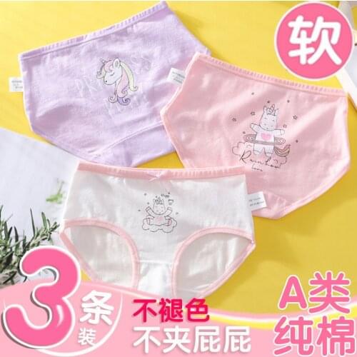 Childrens Underwear Girls' Cotton Briefs Middle School Childrens Little Girl 6 Cotton 12 Shorts 15 Babies 1-3 Years Old