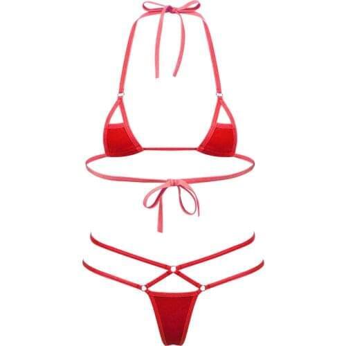 IEFiEL Womens Apparel Porno Hot Bikini Lingerie Exotic Sets Micro Swimsuit Swimwear Summer Lingerie Underwear