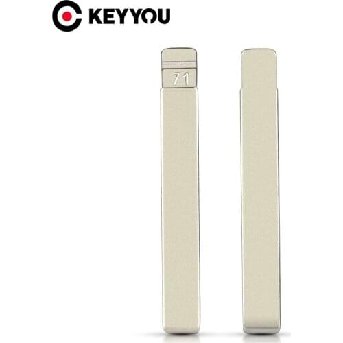KEYYOU 10pcs 71# For GMC Chevrolet Spark Cruze Camaro Equinox Lova Buick Opel Car Key Blade Blank HU100 Upgrate/Original
