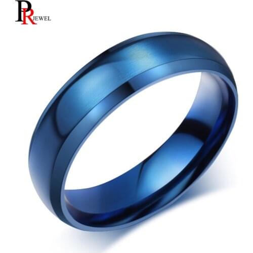 Classic Blue Ring Men Jewelry Stainless Steel Wedding Party Gift USA Size 4 5 6 7 8 9 10 11 12 13 14