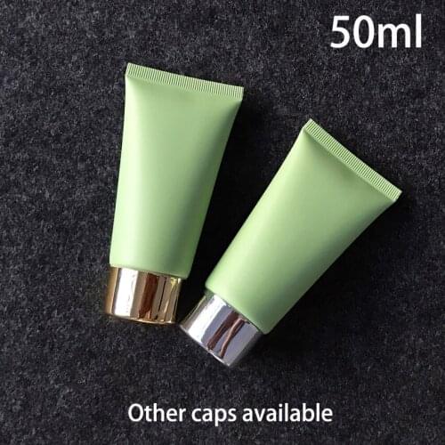 Matte Green Empty 50ml Plastic Soft Tubes 50g Beauty Face Care Cream Facial Cleanser Lotion Squeeze Frost Cosmetic Containers
