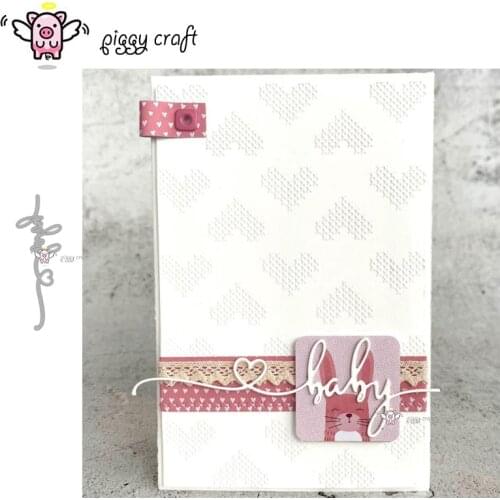 Piggy Craft metal cutting dies cut die mold Baby letter strips Scrapbook paper craft knife mould blade punch stencils dies