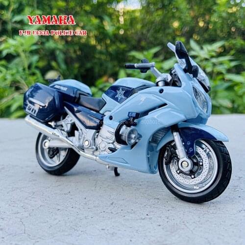Maisto 1:18 YAMAHA FJR 1300A blue Police motorcycle series original authorized simulation alloy motorcycle model toy car