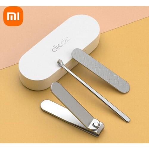 Xiaomi Stainless Steel Nail Clippers set With Anti-splash cover Trimmer Pedicure Care Nail Clippers Professional File