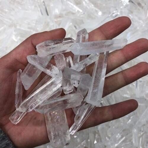 Natural bulk clear quartz rough mineral specimen crystals healing stone for teaching