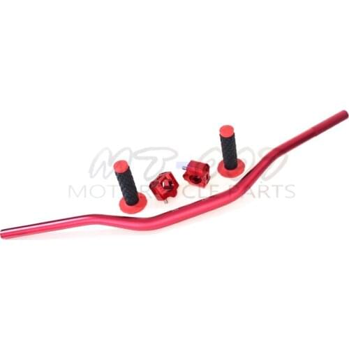 Red PRO TAPER Handlebar Bar Riser 28mm+fat Handle Bar Pad +Handlebar Grip For MX Motocross Pit Motard Dirt Bike
