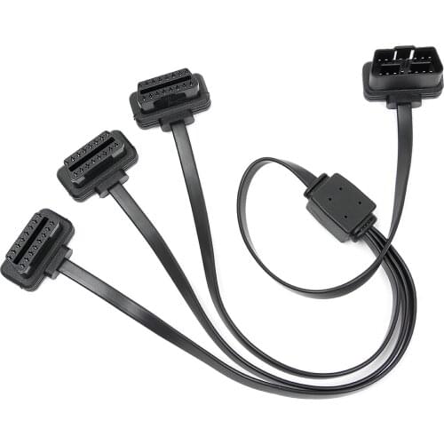 OBD 2 Splitter Extension 1 to 3 Y Cable Male Three Port To Female for Diagnostic Adapter OBD2 Car Tools Best Auto Accessories