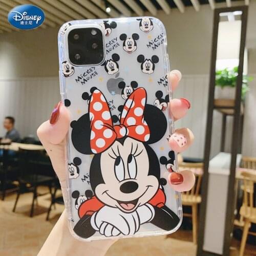 DISNEY 2021 Mickey Minnie Silicone Case for iPhone 11 Pro Xs Max iPhone 12 Official Liquid Silicon 360 Full Cover zz0511