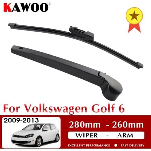 KAWOO Car Rear Wiper Blade Blades Back Window Wipers Arm For Volkswagen VW Golf 6 Hatchback 2009 2010 2011 2012 2013 Year