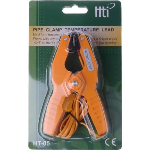Type K Probe Thermocouple Temperature Clamp Lead Sensor Pipe Clamp Diagnostic