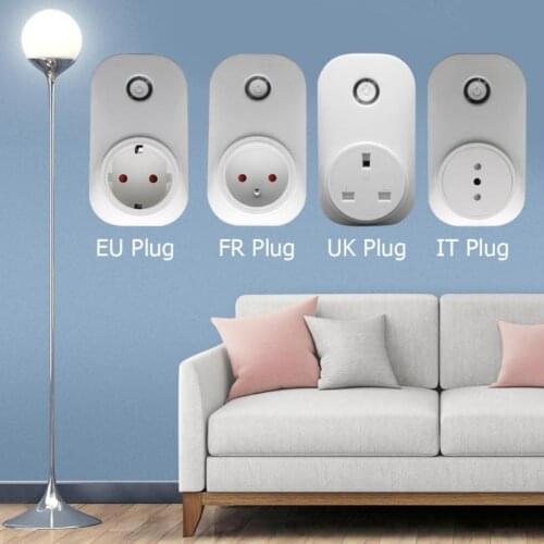 ALLOYSEED WiFi Smart Socket Plug Wireless Socket for Google Home Alexa Voice Control Time Setting Electricity Metering New