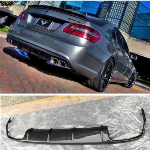 REAL CARBON FIBER REAR BUMPER TRUNK LIP SPOILER DIFFUSER For Mercedes-Benz W212 E Class E63 AMG 2009 2010 2011 2012 2013