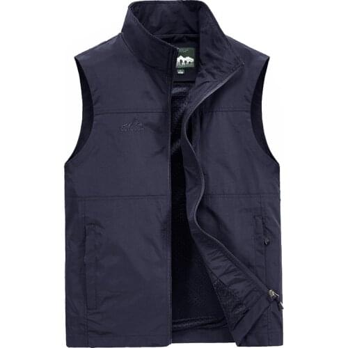 Mens Vests Summer Sleeveless Vest Spring Autumn Casual Travels Vest Outdoors Thin Vest Waistcoat Male Clothes Plus size 6XL 7XL