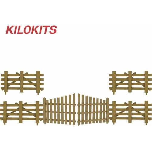 1/35 Fencing Set Model Kits Unpainted Plastic Accessories for Farming Railroad Layout and Dioramas