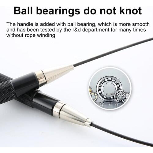 1pc High Speed Aerobic Steel Wire Skipping Rope Aluminum Handle Steel Jump Rope Ball Bearing for Skipping Rope Steel Wire tool