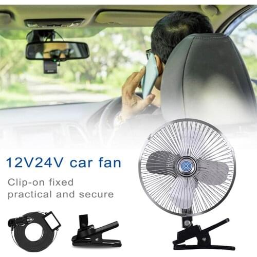 12V 24V Automobile Dual-Head Fan 12V Powerful Strong Wind Cooling Blower Powerful Wind-driven Electric Fan Car Electronics