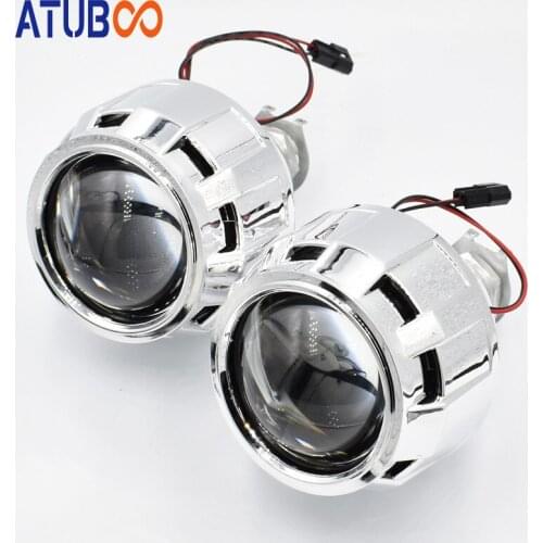 2.5 Universal Bi-xenon for HID Projector Lens Silver Black H1 Xenon LED Bulb H4 H7 Motorcycle Car Headlight Shell