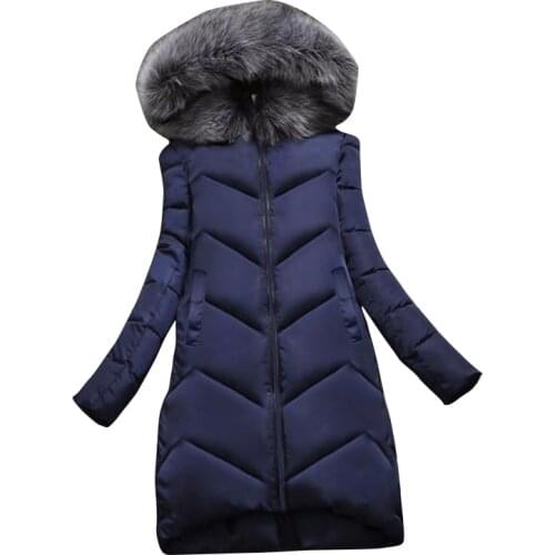 2021 New Womens Winter Jacket Detachable Fake Fox Fur Collar Winter Coat Female Jacket Warm Long Outerwear Hooded Down Parkas