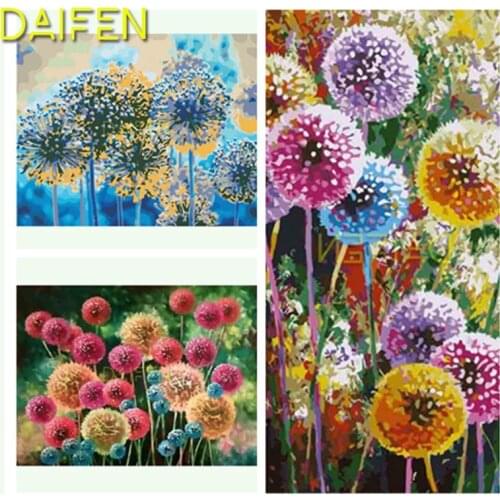 5D DIY Diamond painting Cross stitch Full Round Diamond mosaic Full Square Diamond embroidery colorful red yellow blue dandelion
