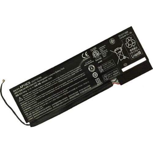 Free Shipping 11V 4850mah/54wh Battery for Acer Aspire P3-131-4602 / 4833 AP13C3i 3ICP7/67/90