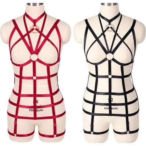 Strappy Bondage Full Body Bdsm Harness For Sexy Lingerie Exotic Accessories Harajuku Suspender Garters Fetish Goth Stocking Belt