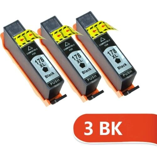 For HP 3X Black XiongCai Compatible ink cartridges 178 Photosmart B8553 C5383 D5463 B010 B109c B110a Printer For HP178 XL 178XL