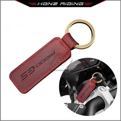For BMW GS 1200 Key R1200GS Adventure Rally Motorcycle Keychain Cowhide Key Ring