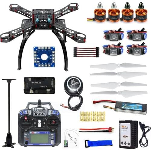 DIY RC Drone Quadrocopter Full Set RTF X4M380L Frame Kit APM 2.8 Flight Controller GPS Flysky Transmitter Remote controller