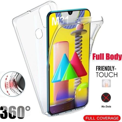 360 Double Silicone Phone Case for Samsung Galaxy M31S M51 M10 M20 Full Body PC+TPU Cover for Samsung M01 Core M11 M21 M30S Capa