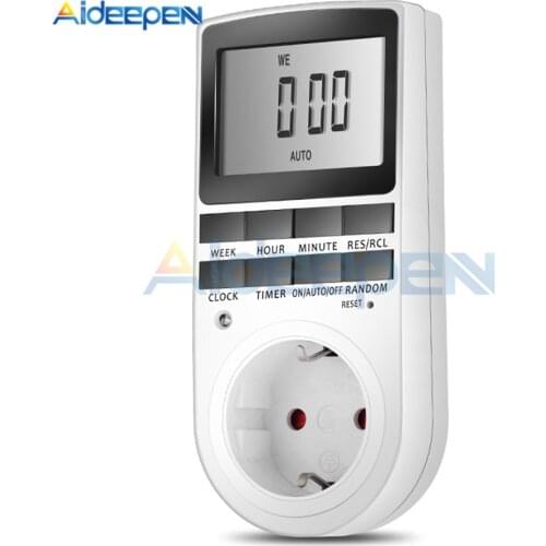Electronic Digital Timer Switch 24 Hour Cyclic EU UK AU US BR FR Plug Kitchen Timer Outlet Programmable Timing Socket 220V
