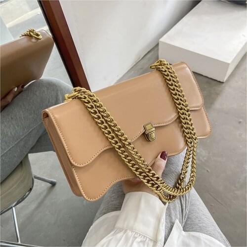 Famous Brand Famous PU Leather Womens Shoulder Bag Fashion Chain Handbag Small Flap Crossbody Bag