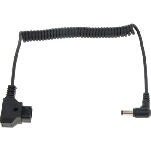 Power Supply Cable DC Plug 2.5x5.5mm Right Angle to D Tap Connector for BMCC BMPC Camera Monitor