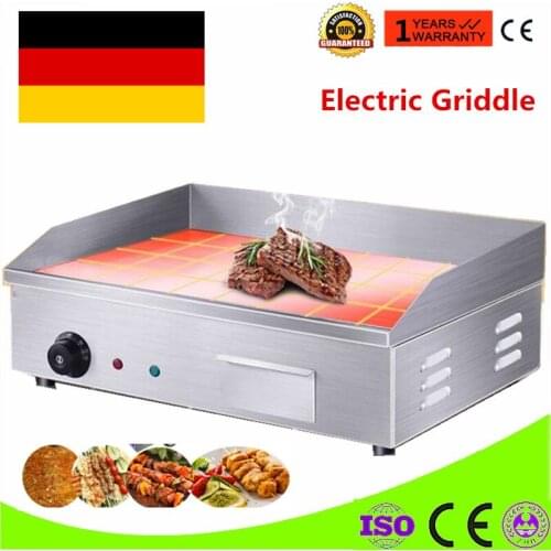 Commercial Electric GriddleTeppanyaki Griddle Flat Plate Griddle Stainless Steel Pancakes Steak Dorayaki Machine With Thermostat