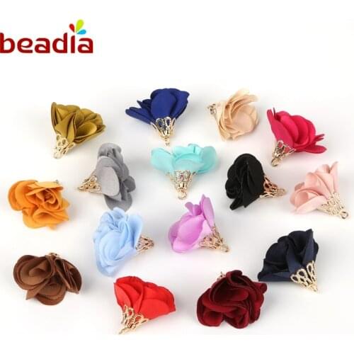 Hot Sell 10pcs 17 Style Diameter 25mm Height 20mm Flower Tassel for Earring Fashion DIY Jewelry Findings Making Bag craft DIY