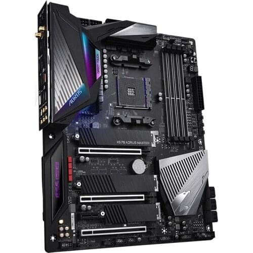 GIGABYTE X570 AORUS MASTER with AMD X570 Chipset Supports 3rd 2nd Gen Ryzen Radeon Vega Graphics Processors Gaming Motherboard