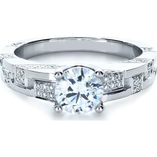 Anti-allergy Ladies`wedding Rings Jewelry Gift Zircon Crystal Modyle Lose Money Promotion Best Selling Silver Color Party Unisex