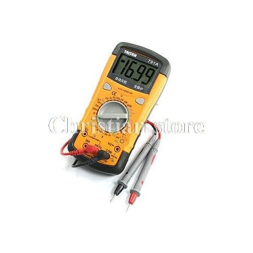 Auto Power Off AC DC Volt Amp Ohm Resistance Meter Digital Display Multimeter