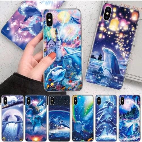 Sea Animal Cute Dolphin Soft Cover Phone Case For Apple Iphone 12 11 Pro XS X Max XR 7 8 6 6S Plus 5S SE + Mini Customized Coque